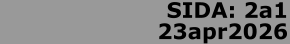 SIDA: 2a1 23apr2026