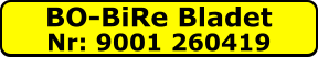 BO-BiRe Bladet Nr: 9001 260419