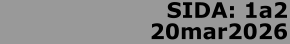 SIDA: 1a2 20mar2026