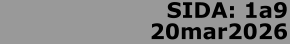 SIDA: 1a9 20mar2026
